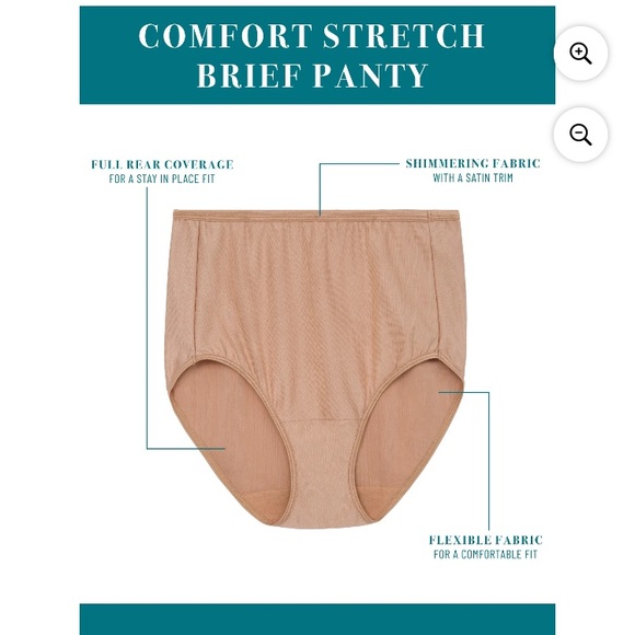 💜Bundle 2 Vanity Fair Radiant Women's Comfort Stretch Brief Underwear, Size:XXXL - Picture 4 of 6